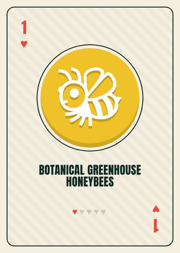 Botanical Greenhouse Honeybees card
