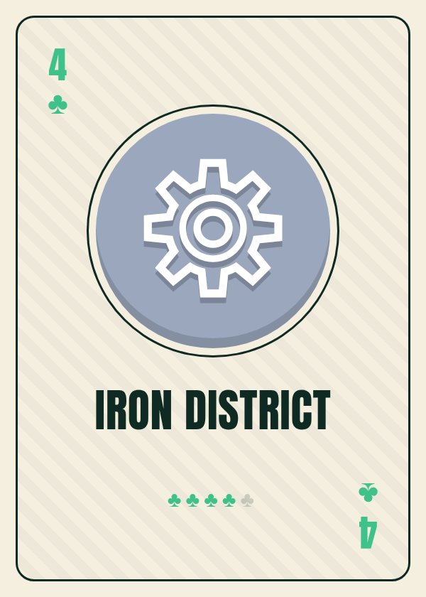 Iron District card