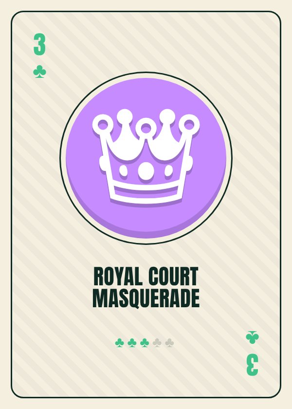 Royal Court Masquerade card